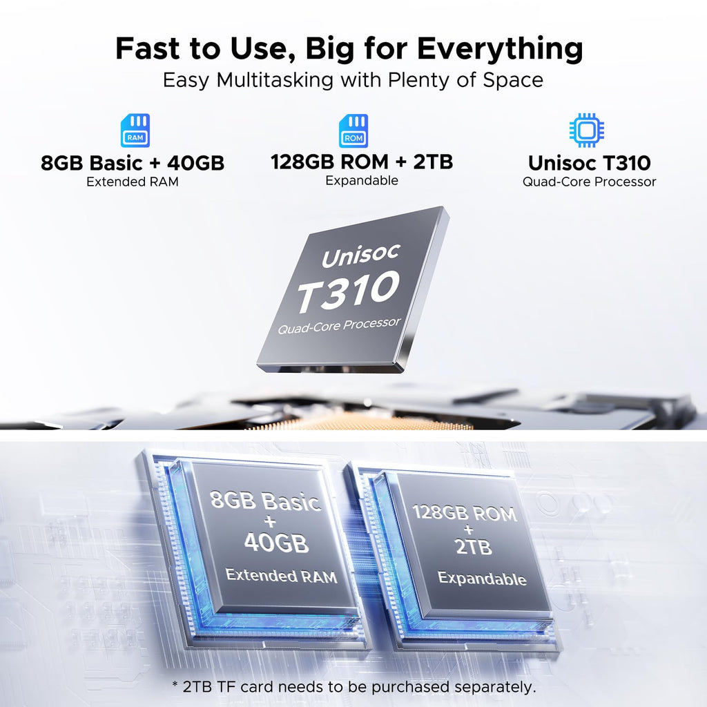 P10 Android 16 Tablet, 10 Inch Tablet, 48GB RAM+128GB ROM/2TB TF, Gemini AI, 90Hz Display, 7000mAh, OTG, 5G WiFi, Face ID, OTG, GPS, 3.5mm Jack, Widevine L1, Tablets with Keyboard