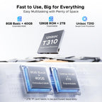 P10 Android 16 Tablet, 10 Inch Tablet, 48GB RAM+128GB ROM/2TB TF, Gemini AI, 90Hz Display, 7000mAh, OTG, 5G WiFi, Face ID, OTG, GPS, 3.5mm Jack, Widevine L1, Tablets with Keyboard