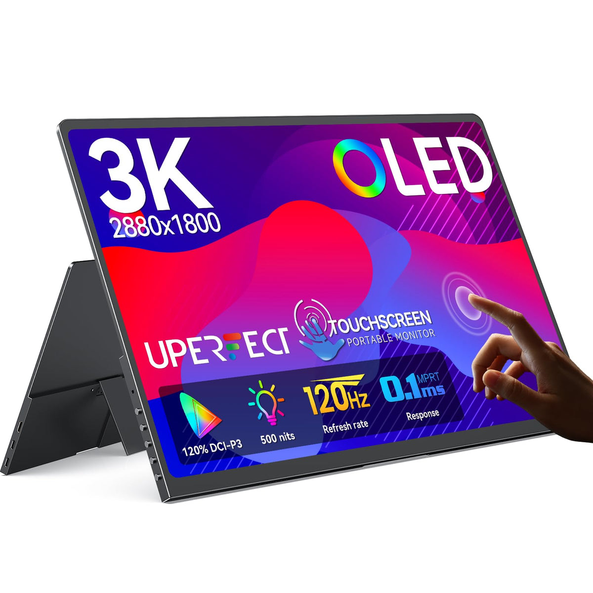 UPERFECT 15.6" 1080P Wireless Portable Monitor with Battery 8000mAh UFree V
