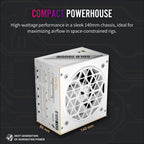1ST PLAYER NGDP-GLD-1000W PSU Fully Modular PC ATX Power Supply-Computer Power Supplies,80 Plus Gold/PPLP Platinum,ATX 3.1/PCI-E 5.1/Silent FDB Fan with Zero RPM (White)
