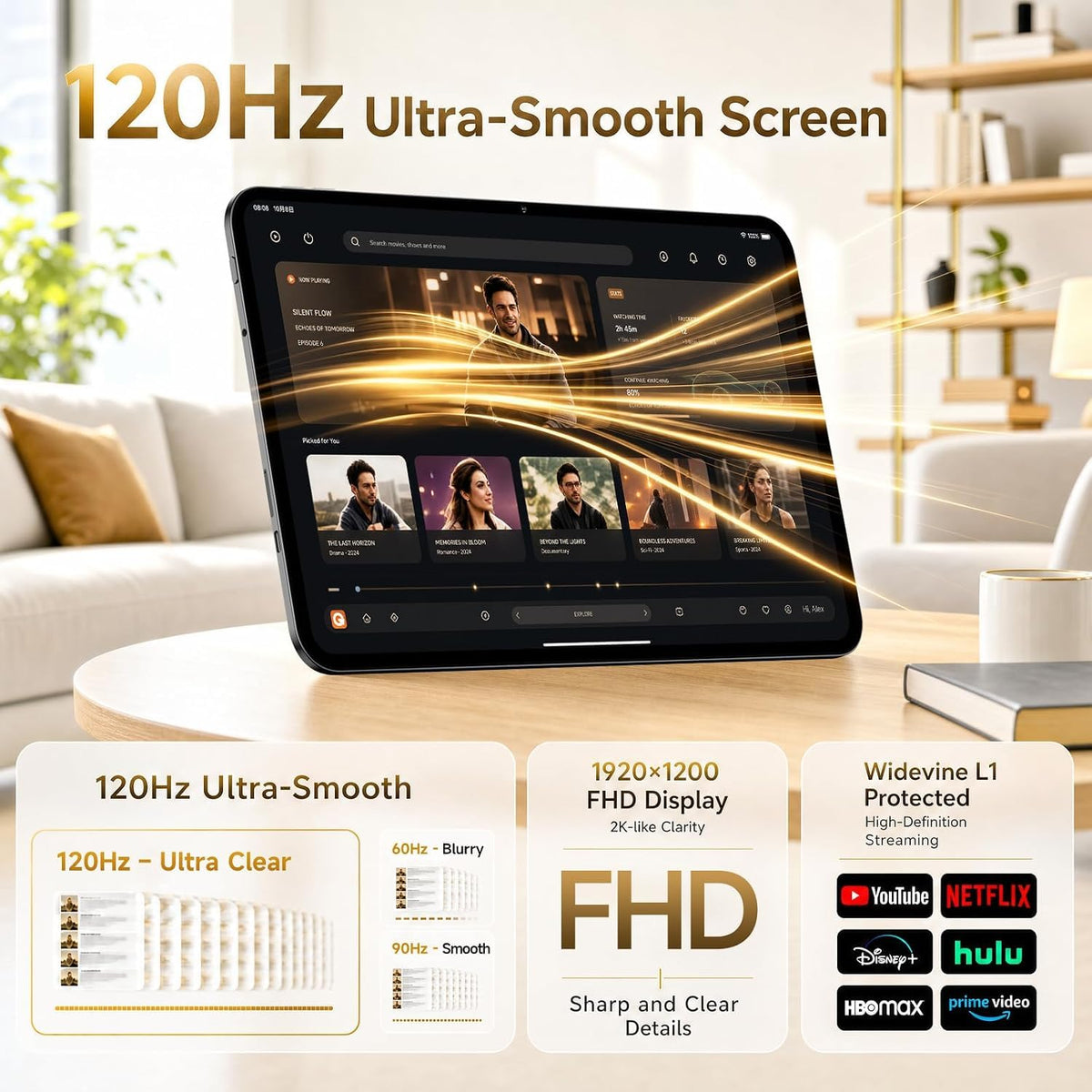 TECLAST T65 13.4" Android16 4G Tablet, 26GB+128GB 120Hz Widevine L1
