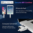 True Capacity 512GB Apple MFi Certified Photo Stick Flash Drive for iPhone