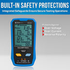 Jonard Tools SPM-800 Solar MPPT Power Meter - High-Precision Voltage, Current & Power Measurement, MC4 Leads, LCD Display, Safety Protections for Solar Panels
