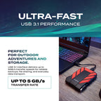 ADATA HD710 Pro External Hard Drive, Red, 1TB
