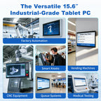 15.6" All-in-One Industrial Panel PC, Android 12 Fanless Tablet RK3399 4GB RAM/64GB ROM, Rugged Embedded Touchscreen Computer 1920 * 1080 IPS，WiFi 5 Bluetooth 4.2 for Automation/Kiosk/Bar/Warehouse