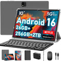 2026 10 Inch Tablet, Android 16 Tablet with Keyboard, 26GB+256GB+2TB Expand