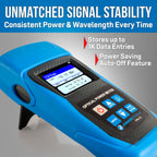 Jonard Tools FPM-55 High Precision Fiber Optic Power Meter with Data Storage (-50 to +26 dBm) and FC/SC/LC Adapters