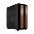 Fractal Design North Chalk White Tempered Glass Clear - Genuine Oak Wood Front - Glass Side Panel - Two 140mm Aspect PWM Fans Included - Type C USB - ATX Airflow Mid Tower PC Gaming Case