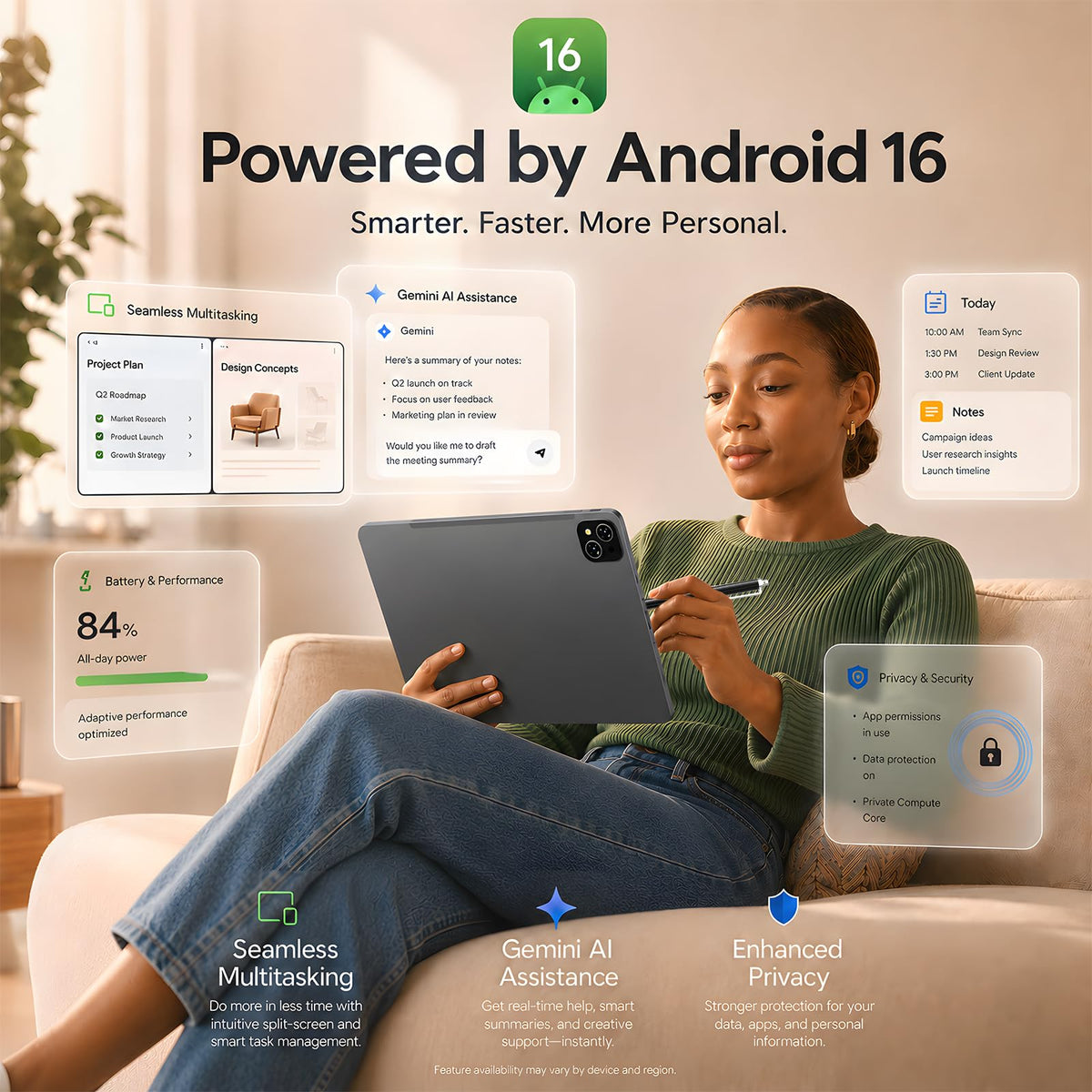 Tablet, Android 16 Tablet 11.5 Inch, 2.8K(2800*1840) Tablet With Keyboard