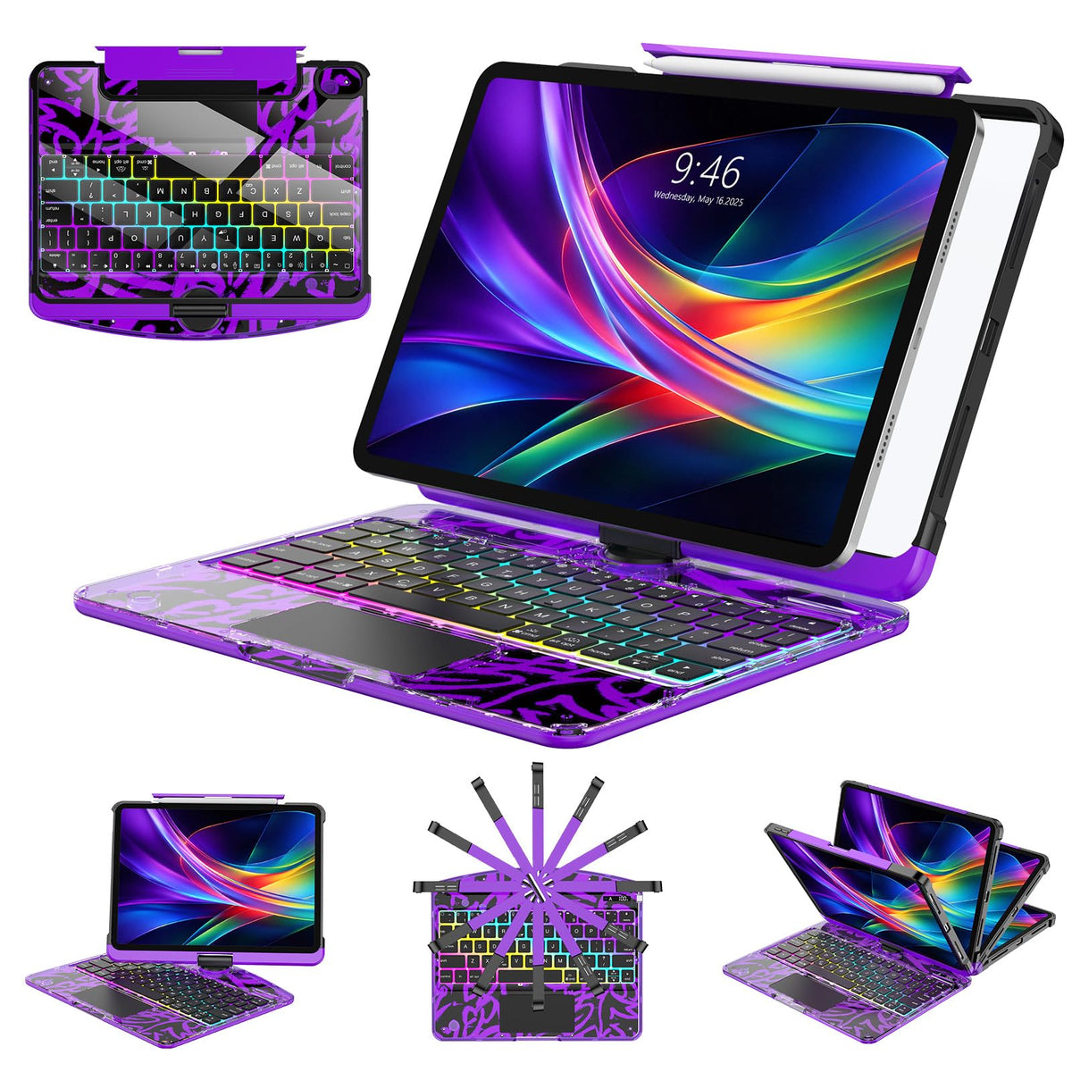 SIBEITU Keyboard Case for iPad A16 11th Gen 11" 2025 & 10th Gen 10.9" 2022
