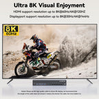 KVM Switch 3 Monitors 5 Computers HDMI + DisplayPort, 8K@30Hz/4k@144Hz Three Monitor KVM Switcher, Triple Monitor KVM for 5 PC, Widely Used in Education, Scientific Research, and AI Office