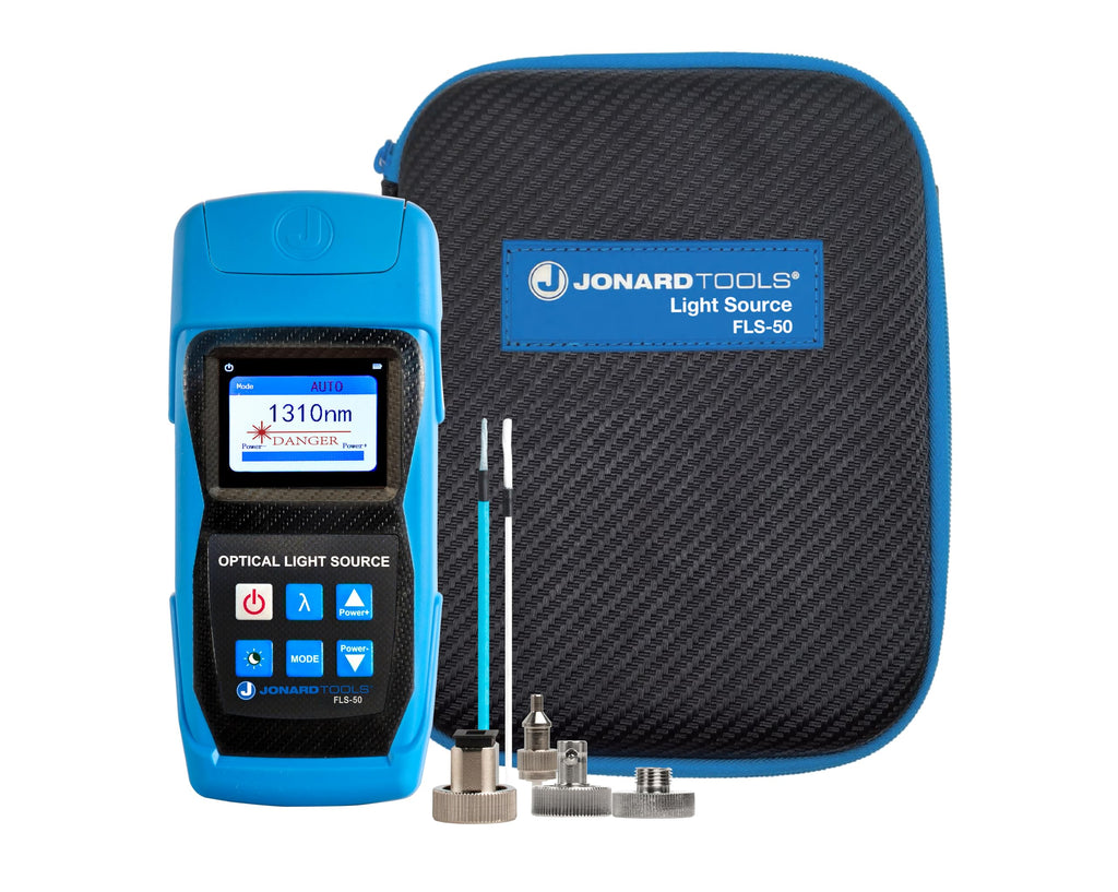 Jonard Tools FPM-55 High Precision Fiber Optic Power Meter with Data Storage (-50 to +26 dBm) and FC/SC/LC Adapters