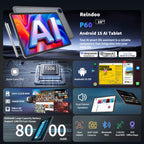 2026 Android 15 Tablet, 10 inch Tablet with Keyboard, 26GB+256GB+2TB Expand