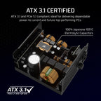 CORSAIR RM1000x ATX 3.1 PCIe 5.1 1000W Power Supply – Black