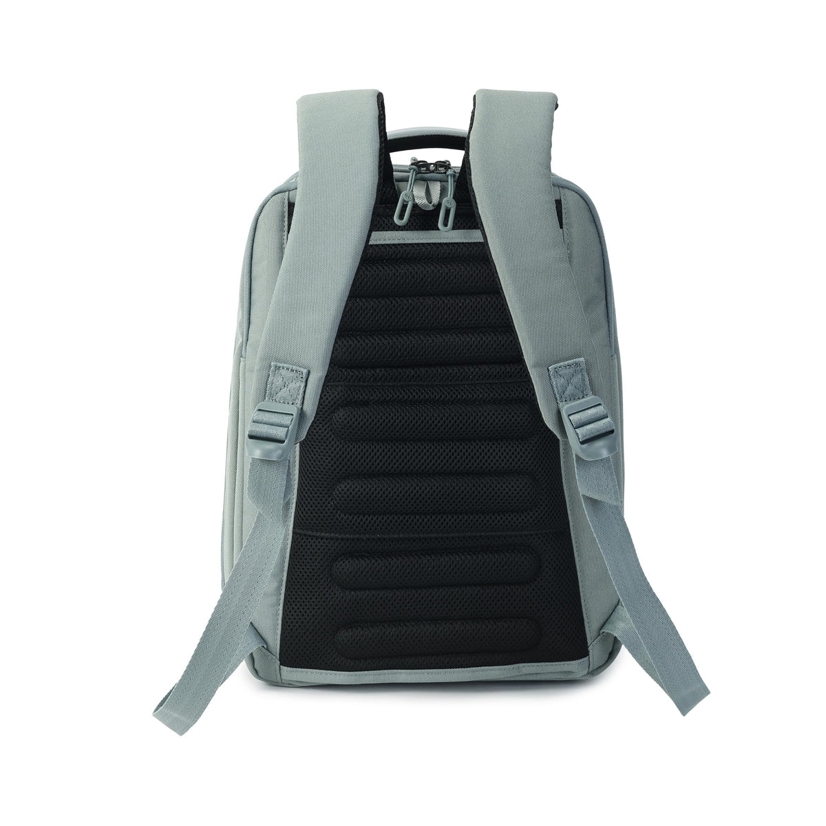 Hedgren HANDLE Laptop Backpack – Ergonomic RPET Travel Backpack with RFID Protection, Rain Cover, Laptop & Accessory Storage - 19 L (Grey-Green)