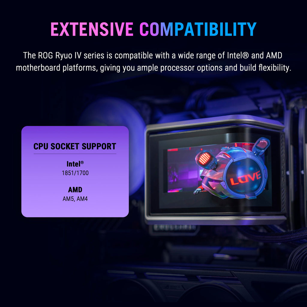 ASUS ROG Ryuo IV ARGB 360mm AMD/Intel Gaming Liquid CPU Cooler