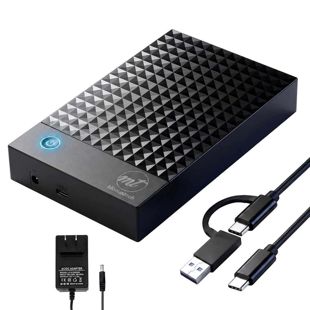 4TB Desktop External Hard Drive (NOT-Portable) — Vault USB-C 3.1 (5Gbps) High-Speed HDD for PC, Mac, Laptop & Console, Mains-Powered Backup Storage, 2-Year Warranty