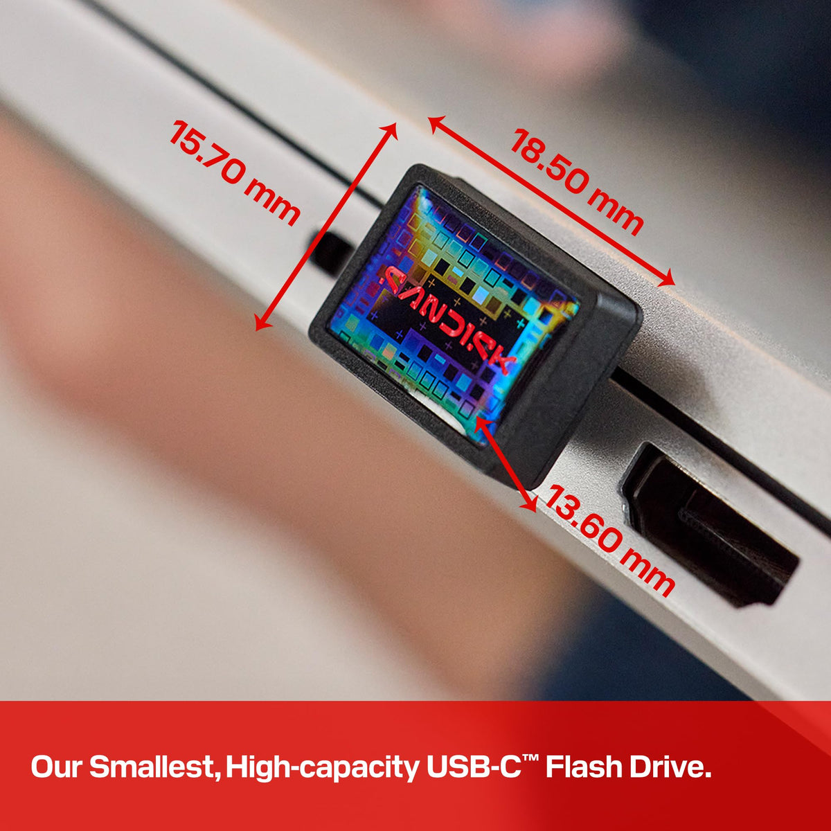 SANDISK 512GB Extreme Fit USB-C Flash Drive, Up to 400MB/s Read Speeds
