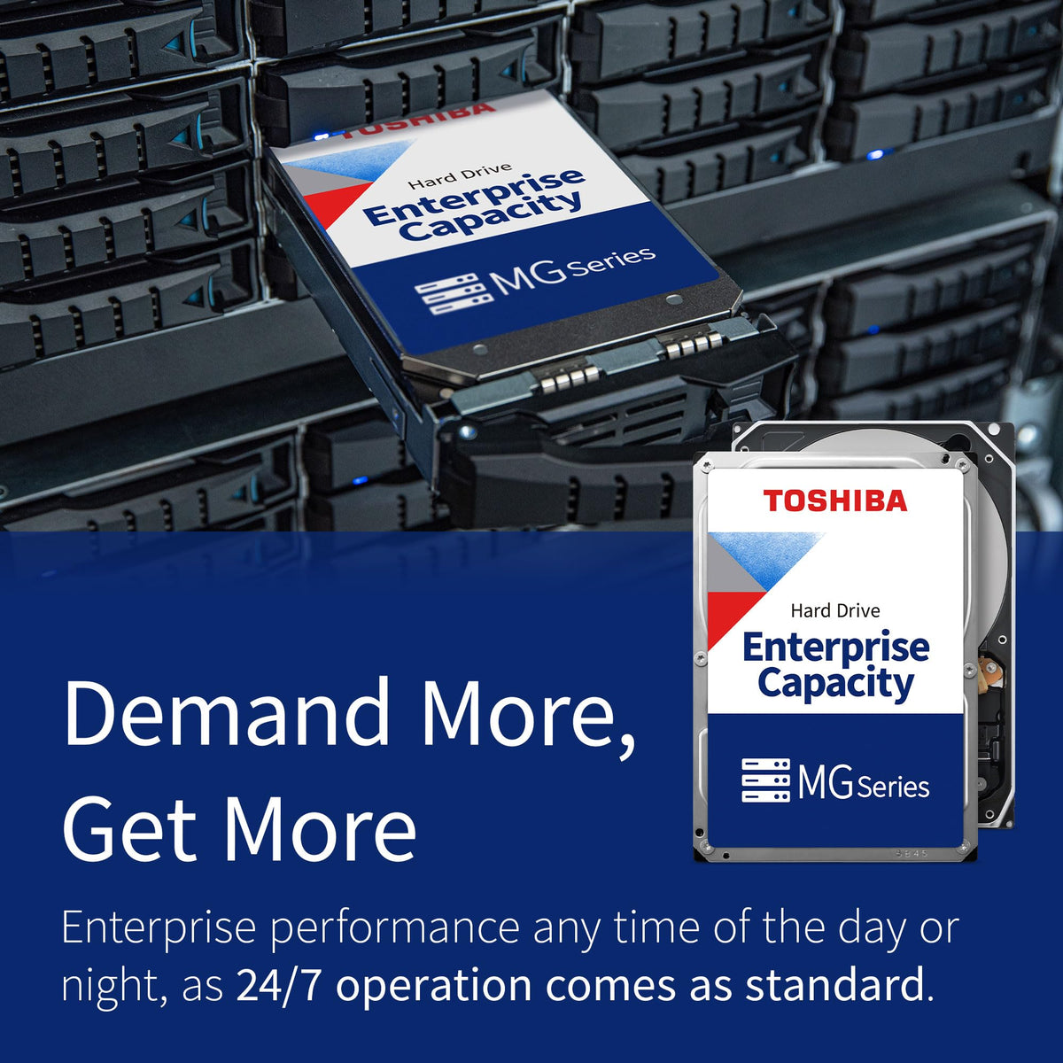 Toshiba 14TB SATA 512e 256MB Cache 7200RPM 3.5" SATA 6.0Gb/s Enterprise Hard Drive - MG07ACA14TE (Renewed)