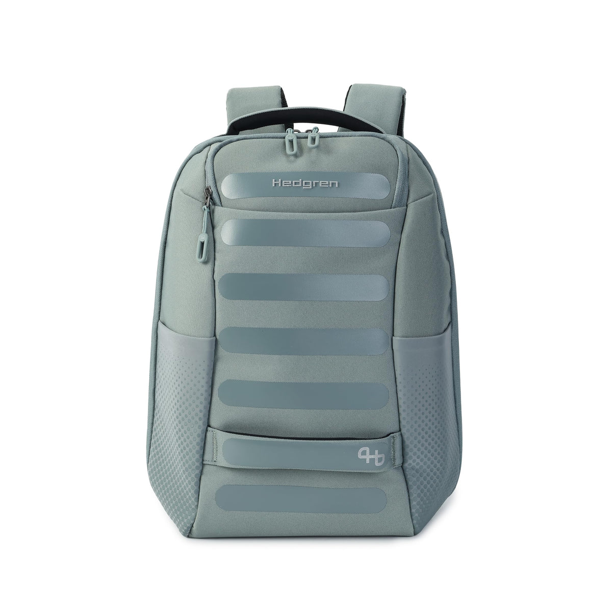 Hedgren HANDLE Laptop Backpack – Ergonomic RPET Travel Backpack with RFID Protection, Rain Cover, Laptop & Accessory Storage - 19 L (Grey-Green)