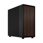 Fractal Design North Chalk White Tempered Glass Clear - Genuine Oak Wood Front - Glass Side Panel - Two 140mm Aspect PWM Fans Included - Type C USB - ATX Airflow Mid Tower PC Gaming Case
