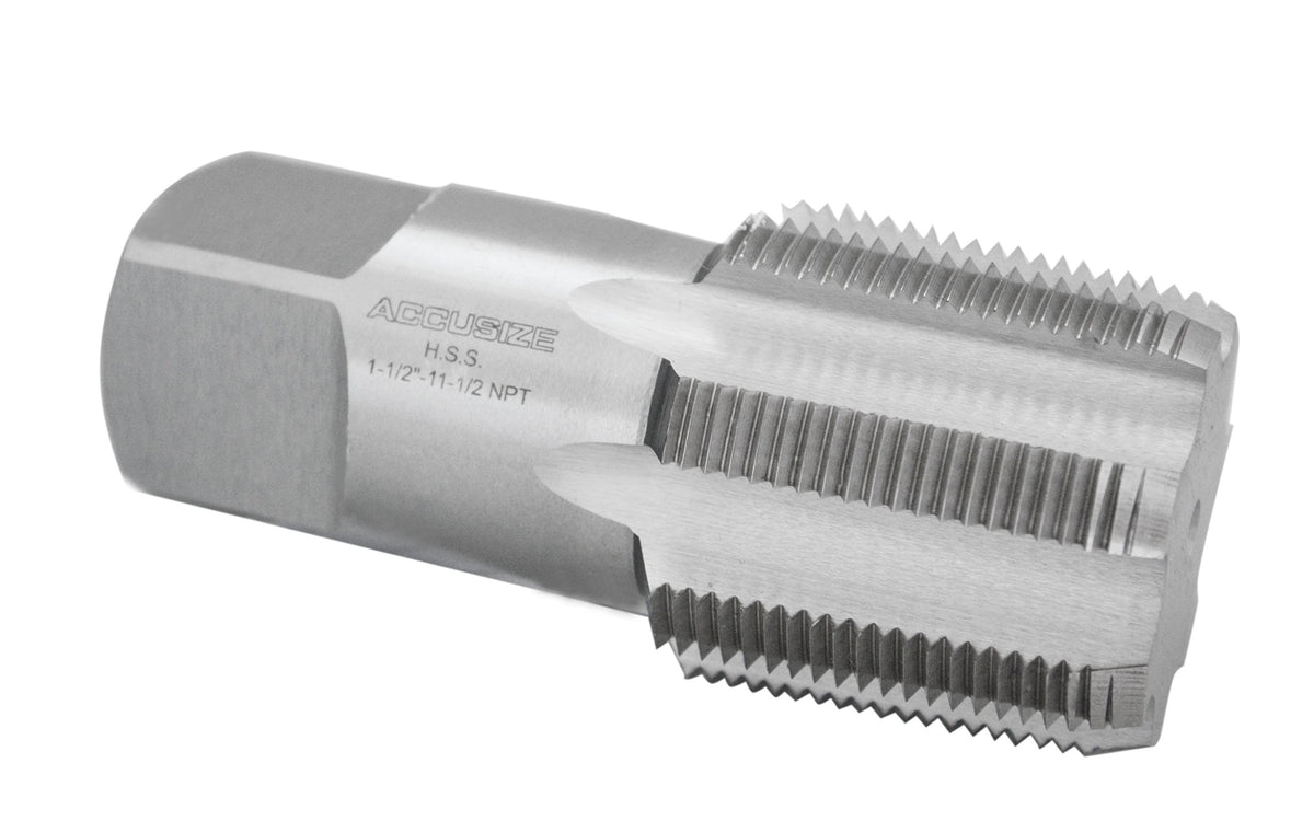 Accusize 1-1/2"-11-1/2 HSS Taper Pipe Tap - NPT, NPT-1-12