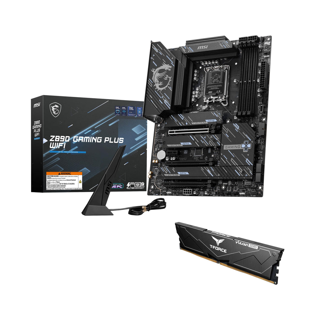 MSI PRO B850M-P WIFI Motherboard,ATX-Supports AMD Ryzen 9000-7000 Processors,AM5-DDR5 Memory Boost (8200+ MT/s OC),PCIe 5.0 x16&4.0x16,M.2 Gen5,Wi-Fi 7,5G LAN+HIGH-SPEED DDR5 RAM 16GB (1x 16GB) Bundle
