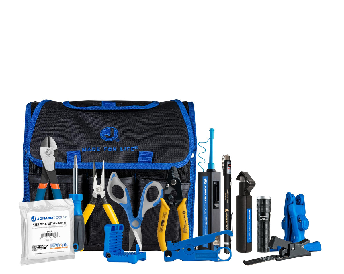 Jonard Tools TK-121B Backpack Fiber Prep Kit+