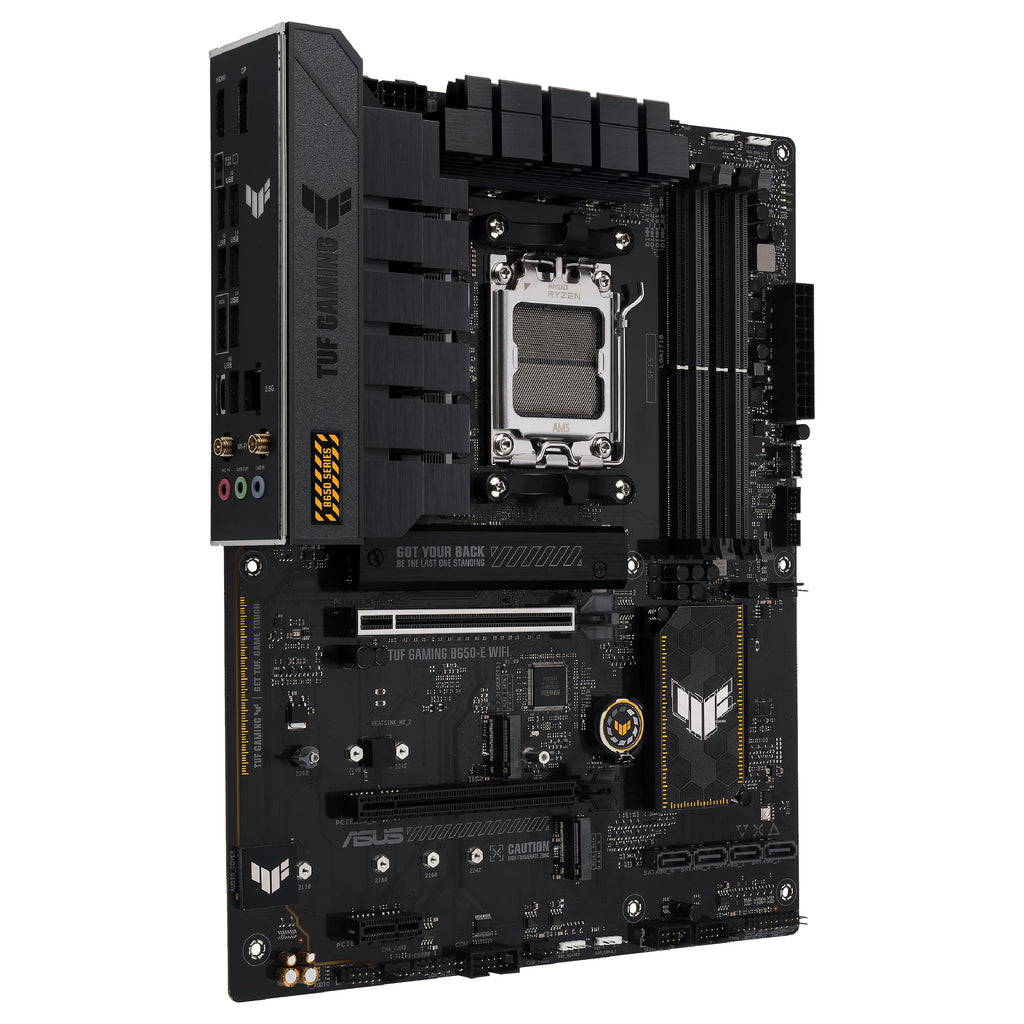 ASUS TUF Gaming B650-E WIFI AMD B650 AM5 DDR5 8000 DP HDMI 3x M2 USB3.2 WiFi 6E + BT AURA RGB 2.5Gbit LAN ATX Motherboard with ASUS TUF Protection, Q-Design, Armoury Crate