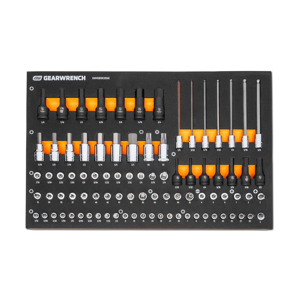 GEARWRENCH 85 Piece 3/8” Drive Master SAE Socket Set | GWMSSKT38SAE