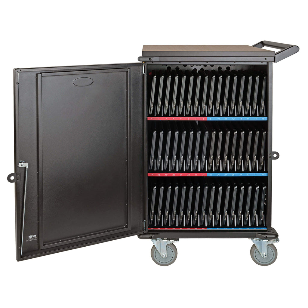 Tripp Lite 48-Port AC Mobile Charging Cart Storage Station for Chromebooks, iPads, Laptops, Tablets, Black (CSC48AC)