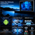 Android 15 Tablet with Keyboard - 11 inch Tablet with 24GB+256GB+2TB Expand