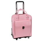 McKlein LA GRANGE, 15" Leather Detachable -Wheeled Ladies' Laptop/Computer & Tablet Business Briefcase Bag/Women's Rolling Overnight Travel Bag, Removable trolley case
