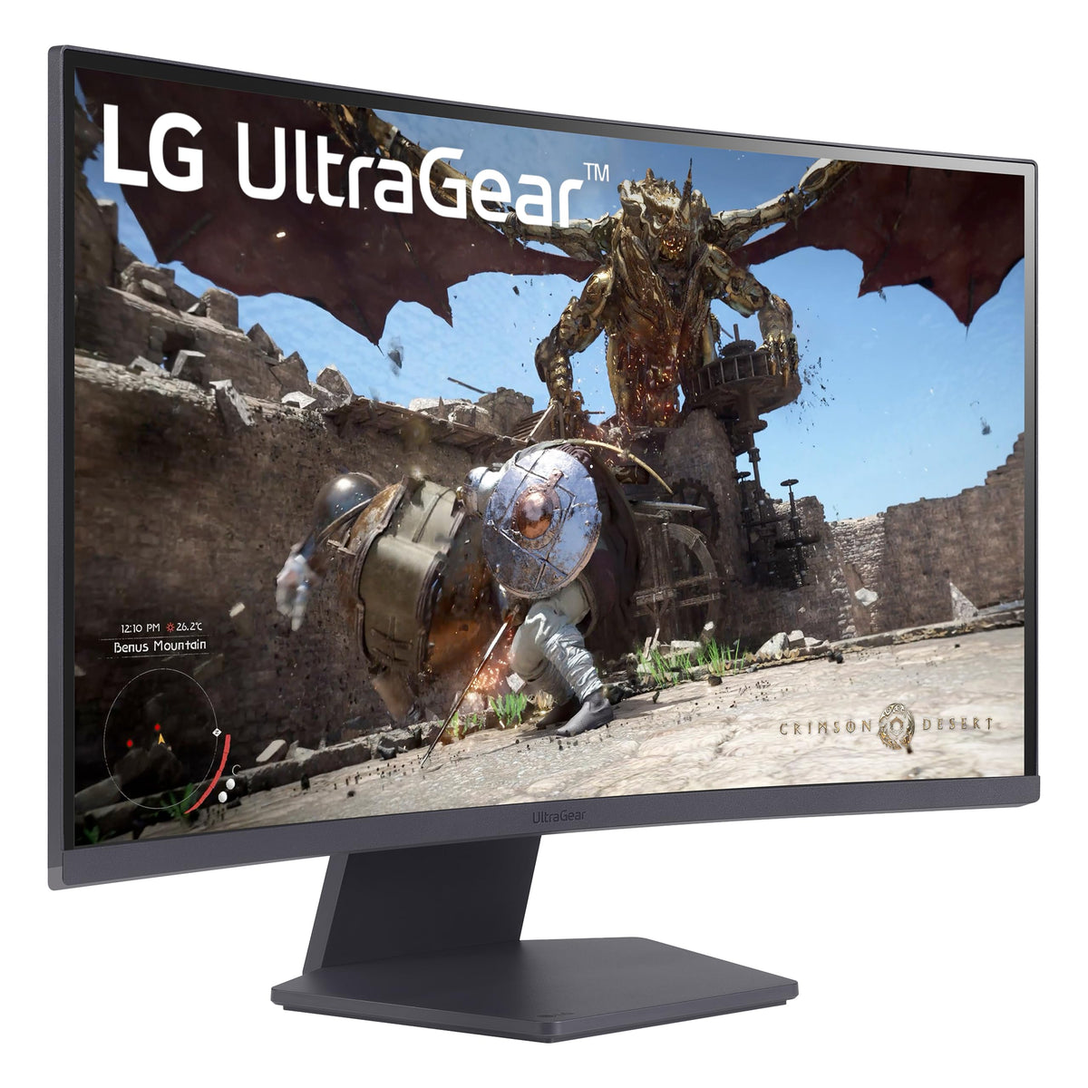 LG 27GS60QC-B Ultragear 27-inch Curved Gaming Monitor QHD (2560x1440) 180Hz 1ms 1000R AMD FreeSync HDR10 HDMIx2 DisplayPort Borderless Design Black Stabilizer DAS Crosshair FPS Counter - Black