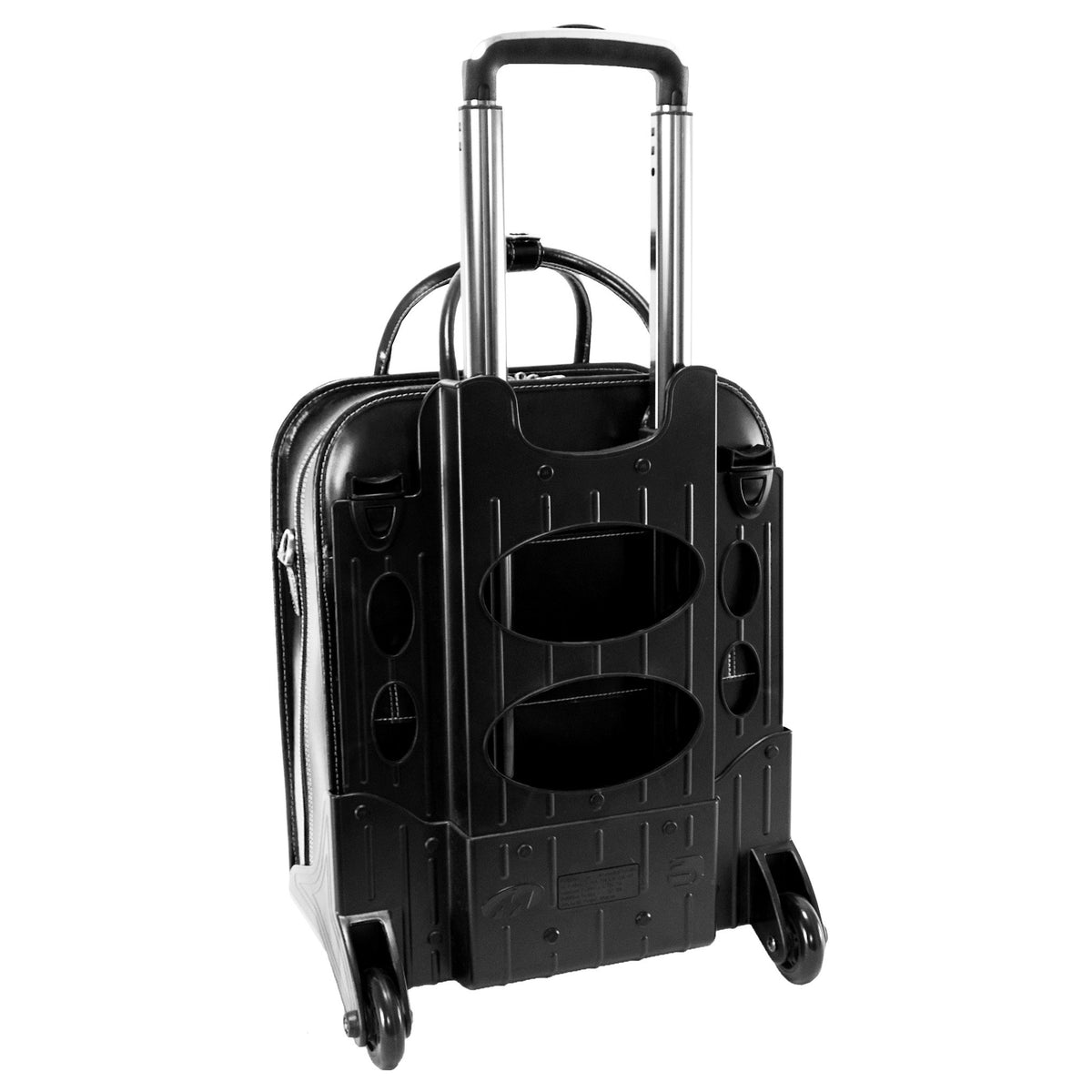 McKlein LA GRANGE, 15" Leather Detachable -Wheeled Ladies' Laptop/Computer & Tablet Business Briefcase Bag/Women's Rolling Overnight Travel Bag, Removable trolley case