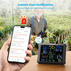 Sainlogic WiFi Smart Weather Station 14-in-1 with 24/7 Accurate Weather Forecast by Weatherseed AI, 8.5" Large Display, Wind Gauge, 2-Year Data Storage & Export (Only 2.4G)