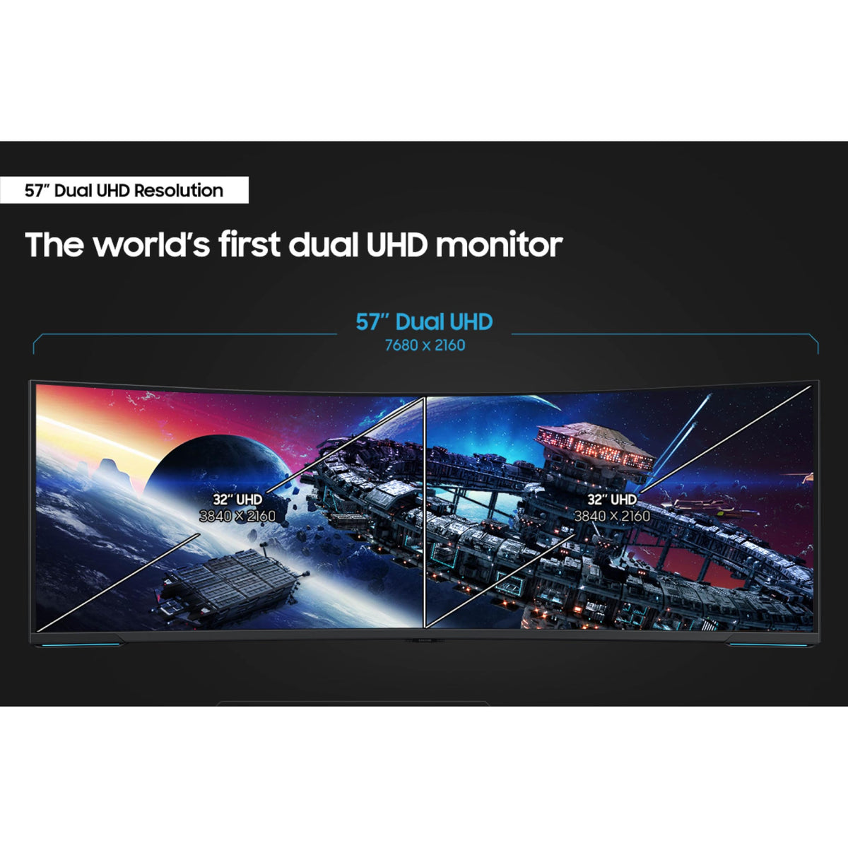Samsung 57" Odyssey Neo G9 (G95NC) Dual 4K UHD 1000R Curved Gaming Monitor