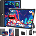 2026 Android 16 Tablet with Keyboard - 10 Inch Tablet with Gemini AI(Black)