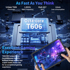2026 Android 15 Tablet, 10 inch Tablet with Keyboard, 26GB+256GB+2TB Expand