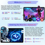 2026 Tablet 10.1 Inch Android 15 Tablets with Keyboard Gemini AI 30GB+128GB