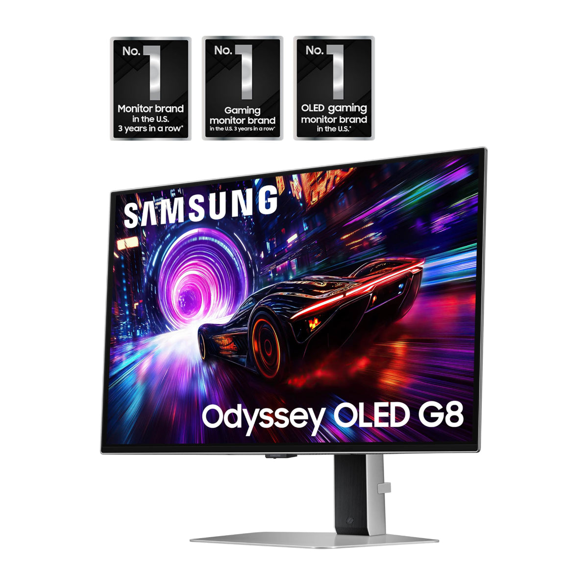 SAMSUNG 27-inch Odyssey QD-OLED G8 (G81SF), 4K, 240Hz, Gaming Monitor, 0.03ms Response Time, DisplayHDR True Black 400, AMD FreeSync™ Premium Pro, Ergonomic Stand, LS27FG810SNXZA, 2025
