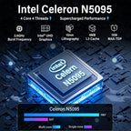 10.1" Industrial Mini Computer, Win 11 Embedded Panel PC with 10 Points Touchscreen Desktop Tablet, N5095 8GB RAM 128GB ROM HDMI 2.0 WiFi 5 Bluetooth 5.0 for Office/Automation/Kiosk/Bar/Warehouse
