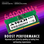 A-Tech 8GB DDR5 6400MHz PC5-51200 (PC5-6400B) CL52 CSODIMM Non-ECC RAM Memory Upgrade Module for Laptop, Notebook Computers