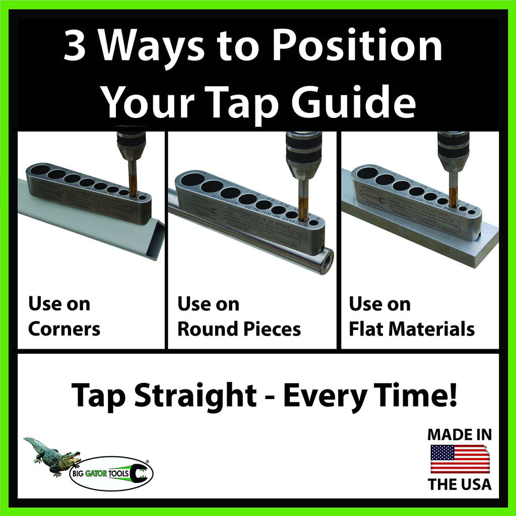 The Ultimate Big Gator Set - 10 pc set - Big Gator Tools V-DrillGuides & V-TapGuides