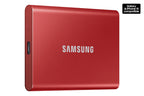 SAMSUNG T7 Portable SSD, 2TB External Solid State Drive, Speeds Up to 1,050MB/s, USB 3.2 Gen 2, Reliable Storage for Gaming, Students, Professionals, MU-PC2T0R/AM, Red