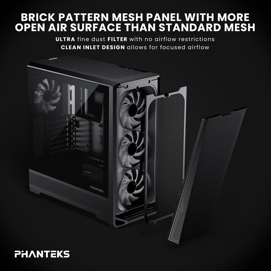 PHANTEKS Eclipse G400A Tempered Glass ATX MID-Tower Computer CASE - Black