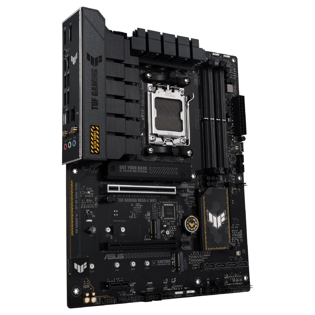 ASUS TUF Gaming B650-E WIFI AMD B650 AM5 DDR5 8000 DP HDMI 3x M2 USB3.2 WiFi 6E + BT AURA RGB 2.5Gbit LAN ATX Motherboard with ASUS TUF Protection, Q-Design, Armoury Crate