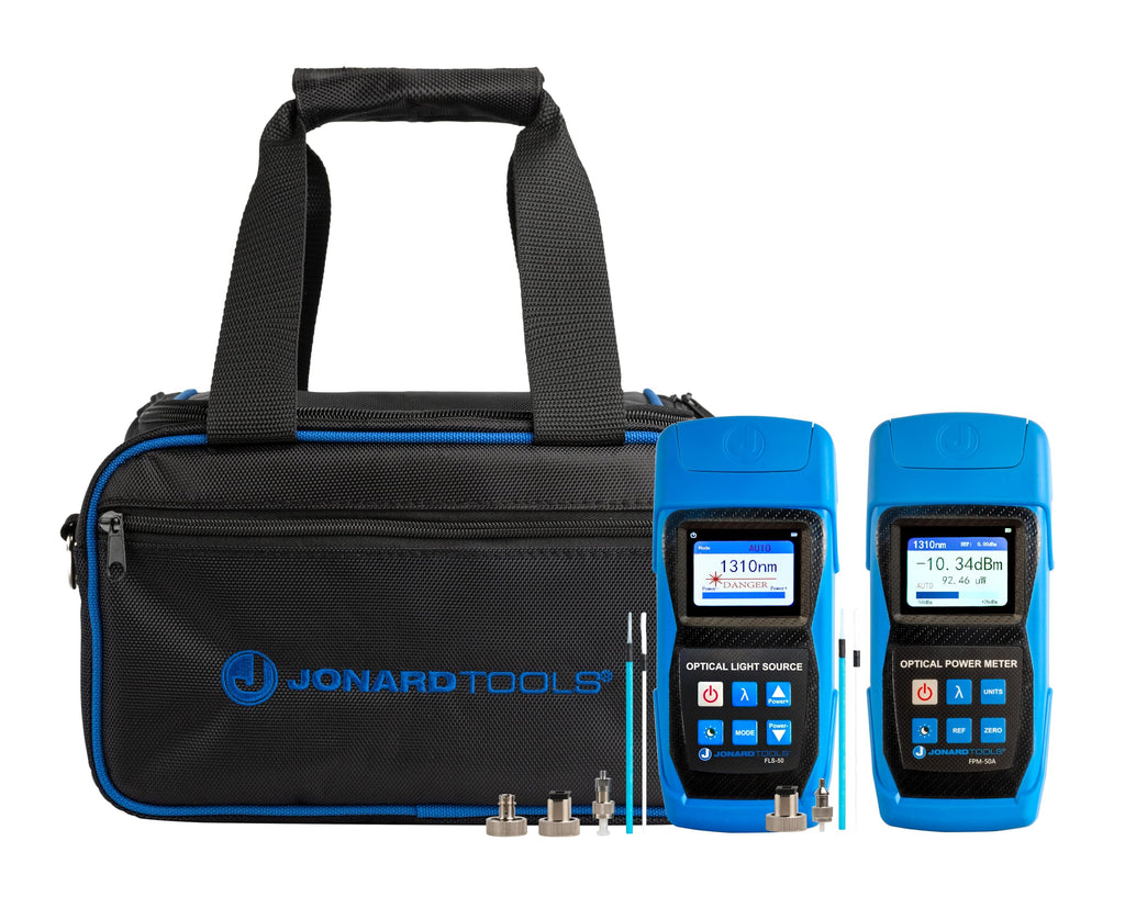Jonard Tools FPM-55 High Precision Fiber Optic Power Meter with Data Storage (-50 to +26 dBm) and FC/SC/LC Adapters