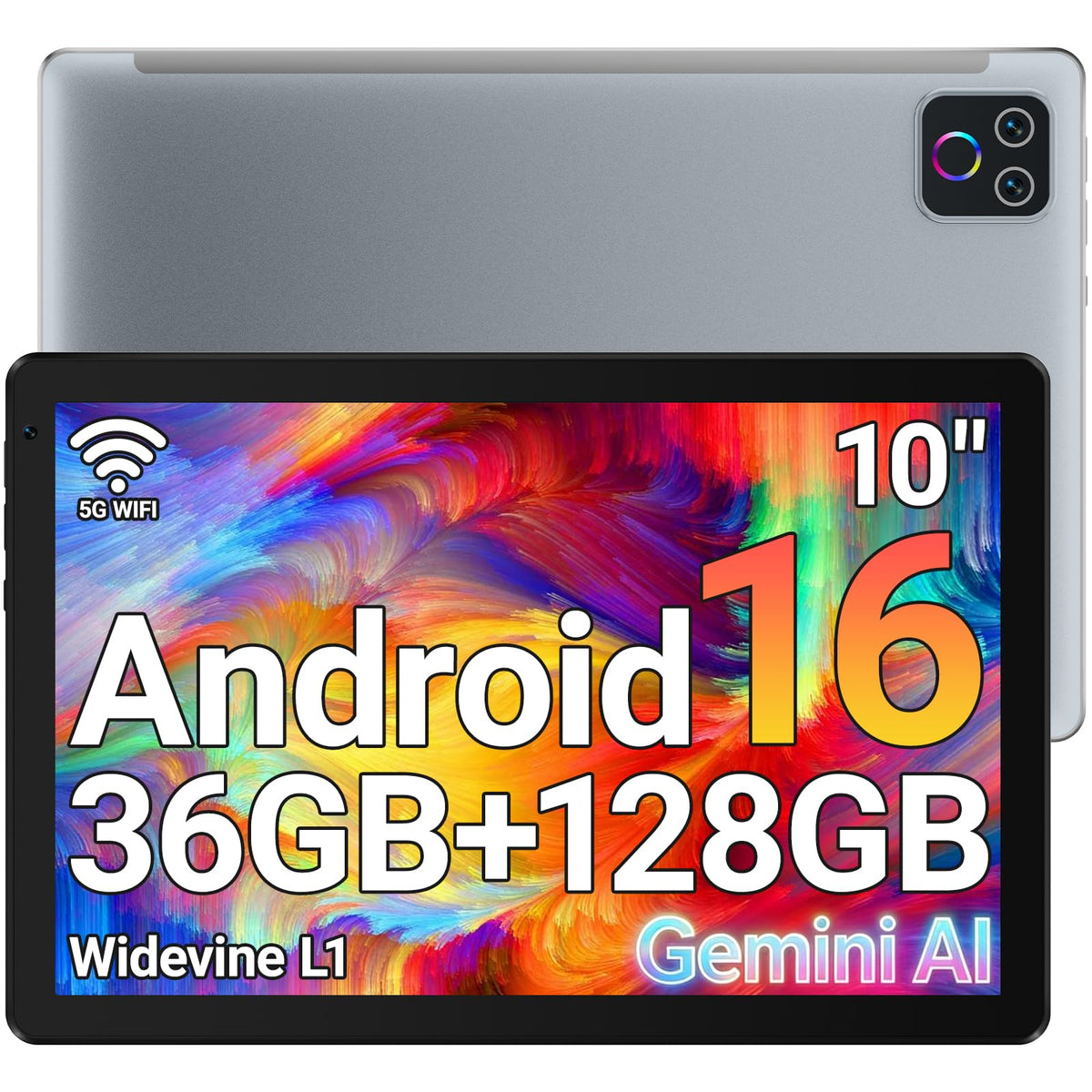 Tablet,10.1" Android 16 Tablet Octa-core 36GB+128GB Dual Camera