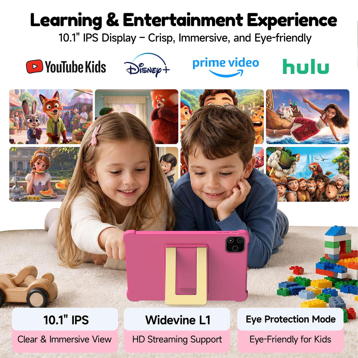 ALLDOCUBE Kids Tablet 10 Inch,Android 16 Tablet for Kids with Stylus & Case